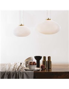 Plisse' sp1 d45 ottone lampada a sospensione E27