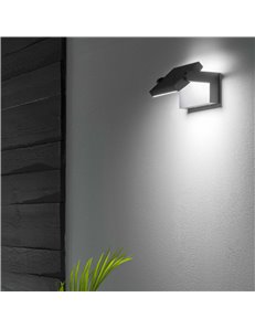 Swipe ap nero lampada da parete LED
