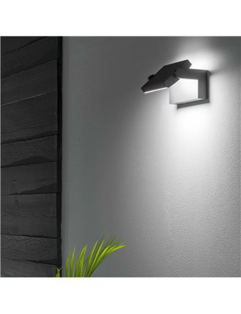 Swipe ap nero lampada da parete LED