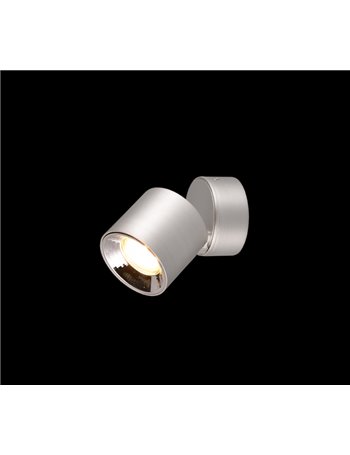 Guayana spot orientabile anche da incasso metallo acciaio h. 12cm Guayana spot orientabile anche da incasso metallo acciaio h. 12cm