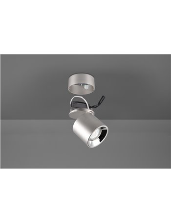 Guayana spot orientabile anche da incasso metallo acciaio h. 12cm Guayana spot orientabile anche da incasso metallo acciaio h. 12cm