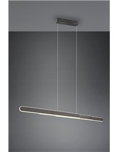 Helios sospensione led alluminio e nero regolabile in altezza e larghezza a bi-emissione con regolazione temperatura di colore d 2