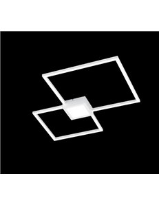 Hydra plafoniera led bianca doppio quadrato+luce centrale dimmerabile con interr. L. 66x66cm 2