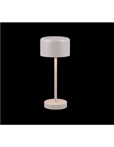 Jeff lampada da appoggio ricaricabile metallo grigio pastello accensione touch h. 30cm