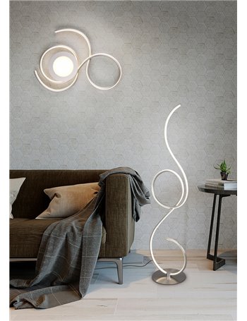 Jive piantana led bianca con dimmer a pedale h.118cm