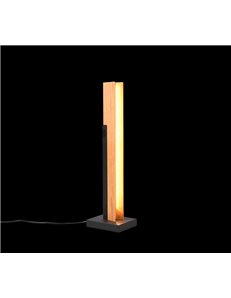 Kerala lampada da tavolo led legno naturale e metallo nero dimmerabile con touch dimmer h. 50cm 2