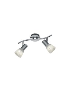 Levisto barra led 2 spots orient. Acciaio+vt.alab. L.33 2