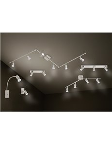 Michael barra 2 luci acciaio satinato attacco gu10 l. 32cm 2