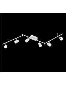 Narcos barra 6 spots led bianca con diff. Conico foro l. 180