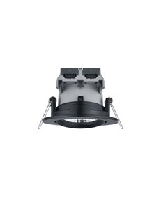 Pamir faretto da incasso led rotondo orientabile nero opaco dimmerabile ip23 diam.8,5cm 2