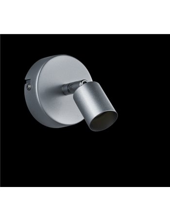 Paris senza lampadina spot 1 luce alluminio attacco gu10 d. 8cm