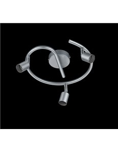 Paris senza lampadina girandola 3 luci alluminio attacco gu10 d. 28cm