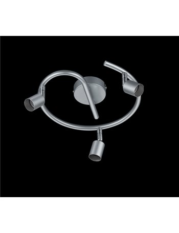 Paris senza lampadina girandola 3 luci alluminio attacco gu10 d. 28cm