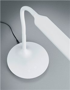 Polo lampada studio led bianca flessibile regolaz. 4 intensita' e luce calda/fredda h.41cm 2