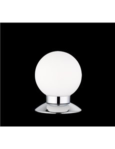 Princess lampada da tavolo led metallo cromo touch 4 intensita' diff. Sfera vetro h.13cm