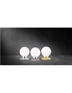 Princess lampada da tavolo led metallo cromo touch 4 intensita' diff. Sfera vetro h.13cm 2