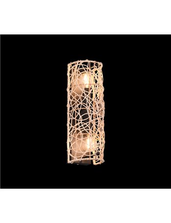 Lovis applique in rattan naturale h. 30cm