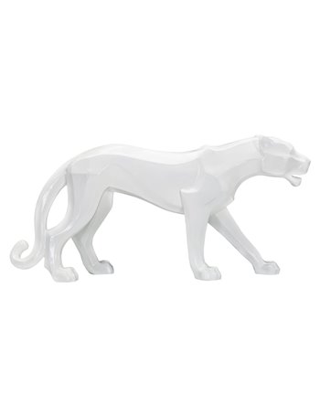 Pantera statua white cm 70x18x32,5