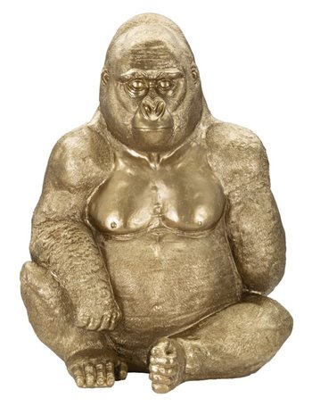 Gorilla statua gold cm 64x53x82
