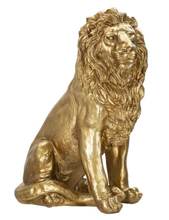 Leone statua gold cm 67x36,5x80