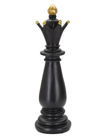 Alfiere scacchi nero e oro cm ø 12,5x38,5