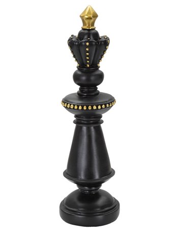 Re scacchi nero e oro cm ø 11x32,5