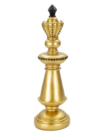 Re scacchi oro e nero cm ø 11x32,5