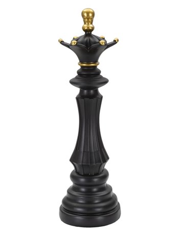 Regina scacchi nero e oro cm ø 12x37