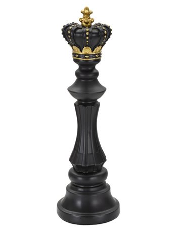 Re scacchi nero e oro cm ø 13x40,5
