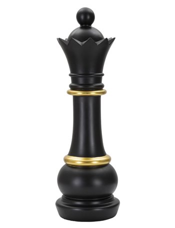 Regina scacchi nero e oro cm ø 15x50
