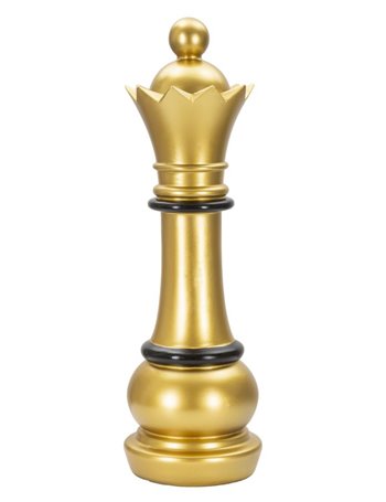 Regina scacchi oro e nero cm ø 15x50