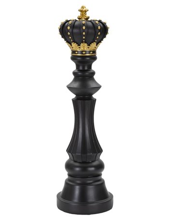 Re scacchi nero e oro cm ø 14x50