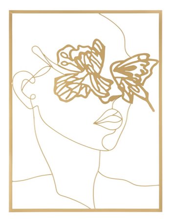 Pannello in ferro gold face cm 60x1x80