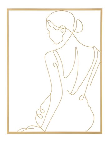 Pannello in ferro gold woman cm 60x1x80