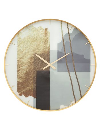 Orologio glass motif cm ø 80x5