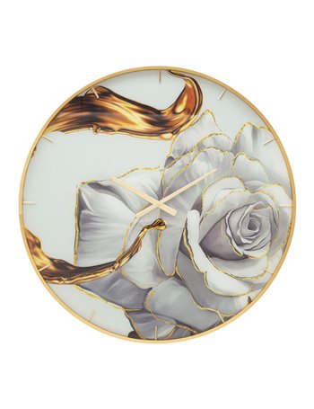 Orologio glass rose cm ø 80x5