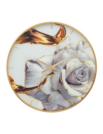 Orologio glass rose cm ø 60x5