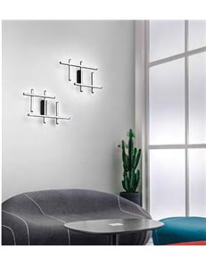 Nest plafoniera applique small led 30w in alluminio nero