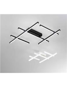 Nest plafoniera applique piccola led 30w in alluminio bianco