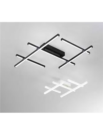 Nest plafoniera applique piccola led 30w in alluminio bianco