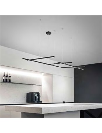 Nest sospensione luce selezionabile 50w led in alluminio nero moderna
