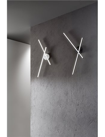 Syncro applique 29w led in alluminio nero
