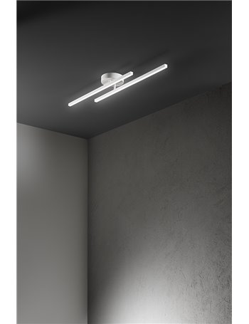 Syncro applique regolabile 29w cct in alluminio bianco