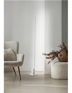 Syncro piantana design 30w led moderna cct in metallo colore bianco