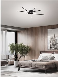 Syncro plafoniera led nera led 70w cct colore luce