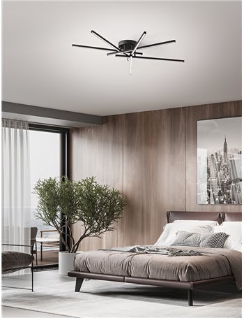 Syncro plafoniera led nera led 70w cct colore luce