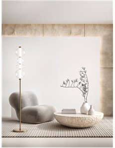 Bubble lampada piantana design vetro oro spazzolato led 36 watt