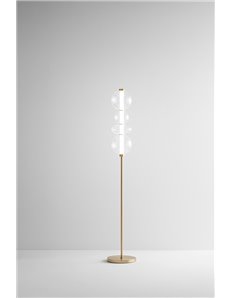 Bubble lampada piantana design vetro oro spazzolato led 36 watt 2