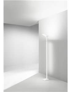 Quadra lampada piantana design diffusore orientabile bianca 34 watt led