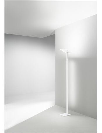 Quadra lampada piantana design diffusore orientabile bianca 34 watt led